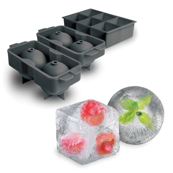 Tovolo Elements Gray Silicone Ice Trays - Picture 1 of 6